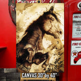 Abstract Canvas Horse Art - Whirl Wind by Chris Tutty